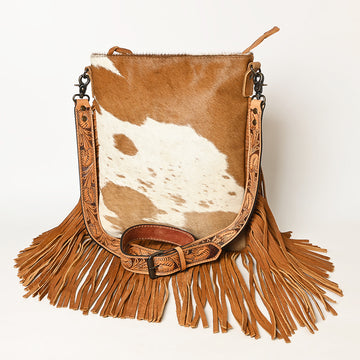 American Darling ADBGS192TAW Messenger Hair On Genuine Leather Women Bag Western Handbag Purse